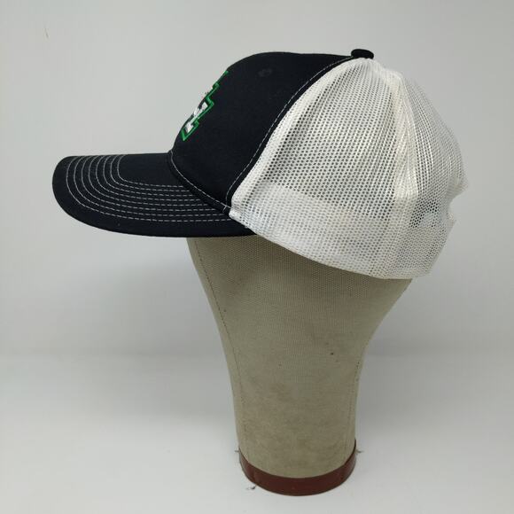 Port Authority Snapback Meshback Hat Embroidered ZLL Black White - Picture 5 of 12